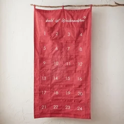 NANU-NANA Adventskalender|Weihnachten*Adventskalender Taschen, Rot, 60 X 115 Cm