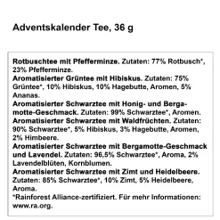 NANU-NANA Adventskalender|Weihnachten*Adventskalender Tee, 36 G