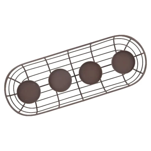 NANU-NANA Geschenkideen|Adventskränze & Zubehör*Adventskranz Rustik, Blockkerzen/braun Matt, 50 Cm
