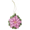 NANU-NANA Weihnachtsbaumschmuck*Anhänger Blume, Lila/grün, 9 Cm