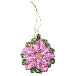 NANU-NANA Weihnachtsbaumschmuck*Anhänger Blume, Lila/grün, 9 Cm