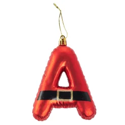 NANU-NANA Weihnachtsgeschenke|Weihnachtsbaumschmuck*Anhänger Buchstabe, A/rot, 10 Cm