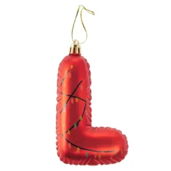 NANU-NANA Weihnachtsgeschenke|Weihnachtsbaumschmuck*Anhänger Buchstabe, L/rot, 10 Cm
