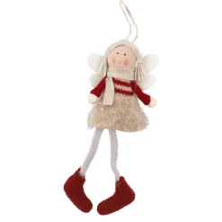 NANU-NANA Weihnachtsbaumschmuck|Weihnachten*Anhänger Engel, Pulli/rot, 16 Cm