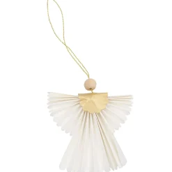 NANU-NANA Weihnachtsbaumschmuck|Weihnachtsdeko*Anhänger Engel, Uni/offwhite, 10 Cm