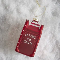 NANU-NANA Weihnachtsbaumschmuck*Anhänger Fancy, Bunt, Briefkasten/rot, 10.5 Cm