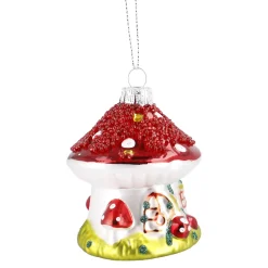 NANU-NANA Weihnachtsbaumschmuck*Anhänger Fancy, Bunt, Pilz-Haus, 7.5 Cm
