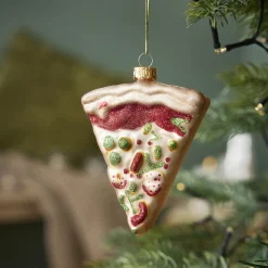NANU-NANA Weihnachtsbaumschmuck*Anhänger Fancy, Bunt, Pizzastück, 11 Cm