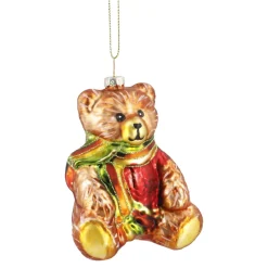 NANU-NANA Weihnachtsbaumschmuck*Anhänger Fancy, Bunt, Teddy/Schal, 9 Cm