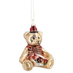 NANU-NANA Weihnachtsbaumschmuck*Anhänger Fancy, Bunt, Teddy/Trommel, 11 Cm