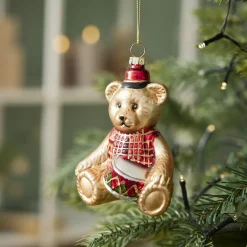 NANU-NANA Weihnachtsbaumschmuck*Anhänger Fancy, Bunt, Teddy/Trommel, 11 Cm