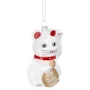NANU-NANA Weihnachtsbaumschmuck*Anhänger Fancy, Bunt, Winkekatze/weiß, 10 Cm