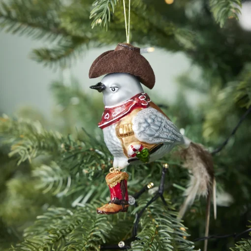 NANU-NANA Weihnachten|Weihnachtsbaumschmuck*Anhänger Fancy, Deluxe, Vogel/Cowboy