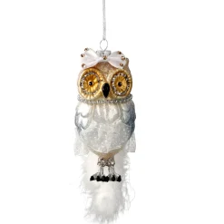 NANU-NANA Weihnachtsbaumschmuck*Anhänger Fancy, Edel, Eulendame, 13 Cm