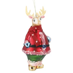 NANU-NANA Weihnachtsbaumschmuck|Weihnachten*Anhänger Fancy, Edel, Hirsch/Bauch, 14 Cm