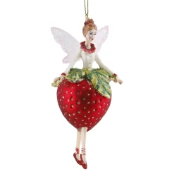 NANU-NANA Weihnachtsbaumschmuck|Weihnachten*Anhänger Fancy, Excellent, Fee Mit Erdbeere