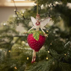 NANU-NANA Weihnachtsbaumschmuck|Weihnachten*Anhänger Fancy, Excellent, Fee Mit Erdbeere