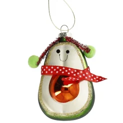 NANU-NANA Weihnachtsbaumschmuck*Anhänger Fancy, Klein, Avocado Mit Kopfhörer
