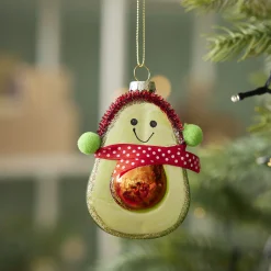 NANU-NANA Weihnachtsbaumschmuck*Anhänger Fancy, Klein, Avocado Mit Kopfhörer