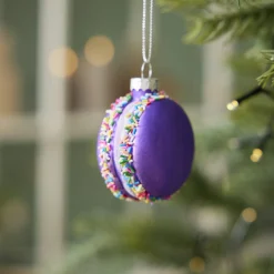 NANU-NANA Weihnachtsbaumschmuck*Anhänger Fancy, Klein, Macaron/lila