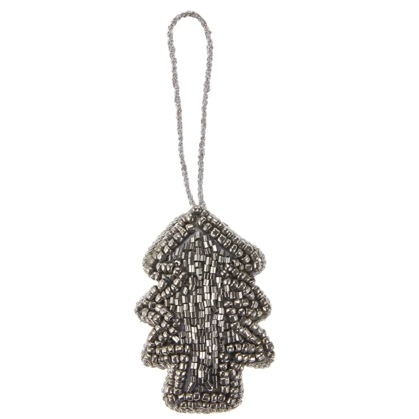 NANU-NANA Weihnachtsbaumschmuck*Anhänger Perlen, Tanne/silber, 7 Cm
