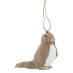 NANU-NANA Weihnachtsbaumschmuck|Weihnachten*Anhänger Vogel, Dunkelbraun/links, 8.5 Cm