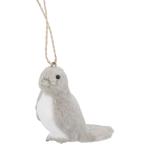 NANU-NANA Weihnachtsbaumschmuck|Weihnachten*Anhänger Vogel, Grau/rechts, 8.5 Cm