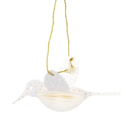 NANU-NANA Deko-Anhänger|Frühlingsdeko*Anhänger Vogel, Offwhite, 12 Cm