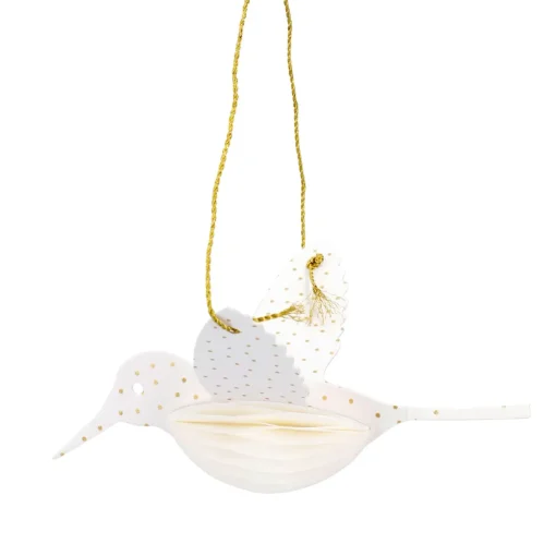 NANU-NANA Deko-Anhänger|Frühlingsdeko*Anhänger Vogel, Offwhite, 12 Cm