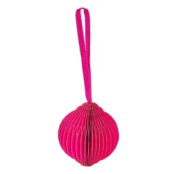 NANU-NANA Weihnachtsbaumschmuck*Anhänger Wabe, Kugel, Pink, 8 Cm