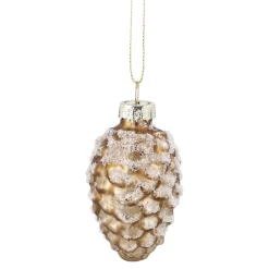 NANU-NANA Weihnachtsbaumschmuck*Anhänger Zapfen, Frost/hellbraun, 7 Cm