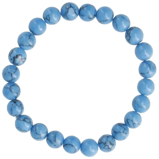 NANU-NANA Geschenkideen|Fashion*Armband Edelstein-Energie, Howlite/blau