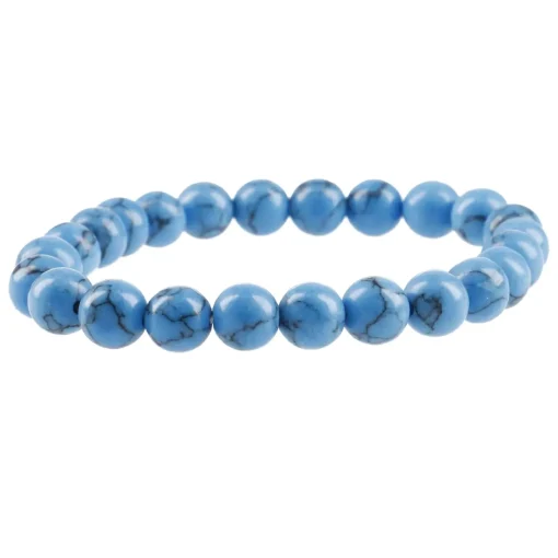 NANU-NANA Geschenkideen|Fashion*Armband Edelstein-Energie, Howlite/blau