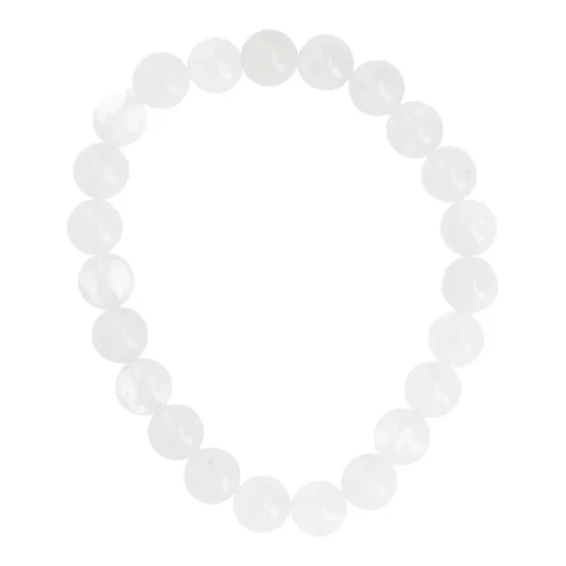 NANU-NANA Fashion*Armband Edelstein-Energie, Rockquarz/weiß