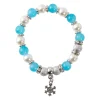 NANU-NANA Weihnachten|Adventskalender*Armband Weihnachten, Schneeflocke, Blau/silber