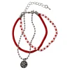 NANU-NANA Weihnachtsoutfit|Adventskalender*Armband Weihnachten,Schneeflocke, Rot/silber