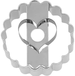 NANU-NANA Weihnachtsbäckerei|Weihnachten*Ausstechform Linzer Herz, 5 Cm