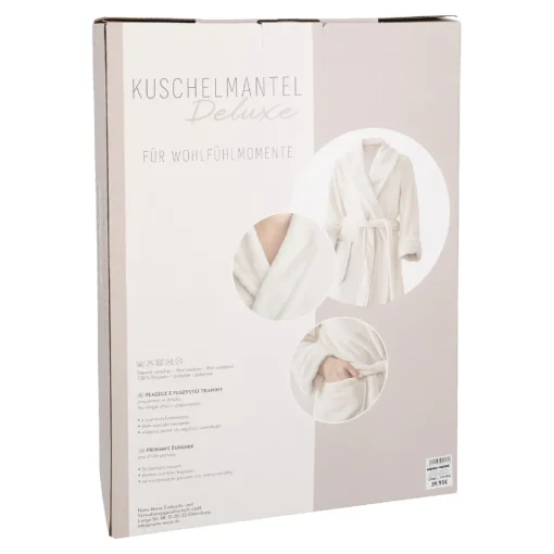 NANU-NANA Geschenkideen|Fashion*Bademantel Flausch, Creme, L/XL