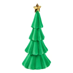 NANU-NANA Deko-Objekte|Weihnachtsdeko*Baum Flock, Grün/gold, 30 Cm