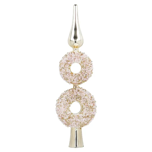 NANU-NANA Weihnachtsbaumschmuck*Baumspitze Fancy, Donuts/gold, 30 Cm