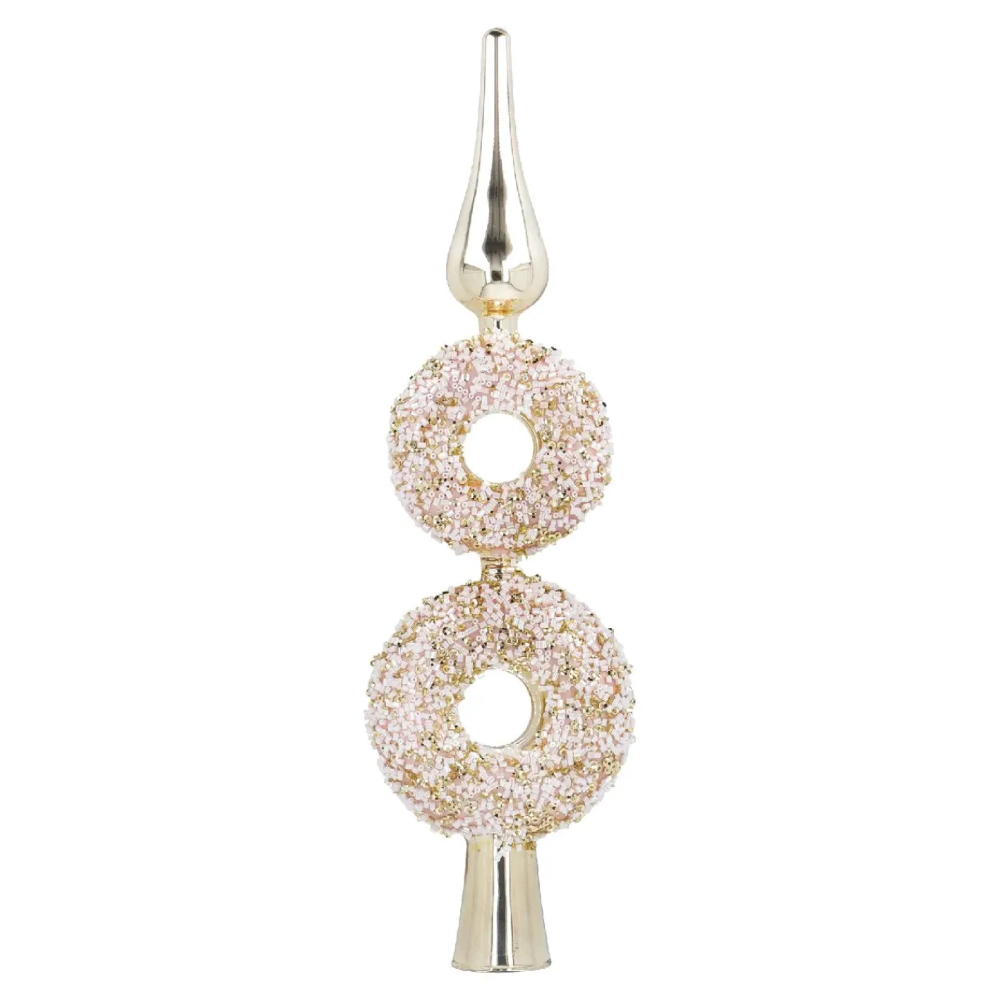 NANU-NANA Weihnachtsbaumschmuck*Baumspitze Fancy, Donuts/gold, 30 Cm