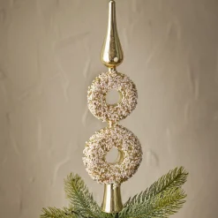 NANU-NANA Weihnachtsbaumschmuck*Baumspitze Fancy, Donuts/gold, 30 Cm