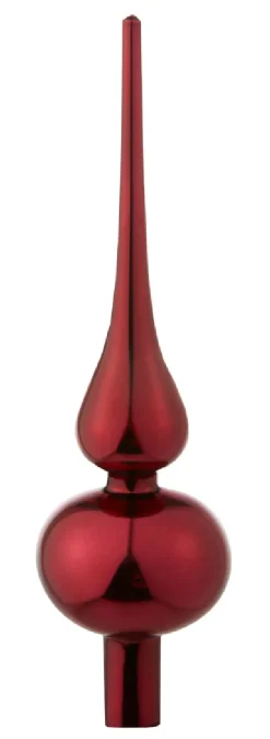 NANU-NANA Weihnachtsbaumschmuck*Baumspitze, Rot Glänzend, 25 Cm