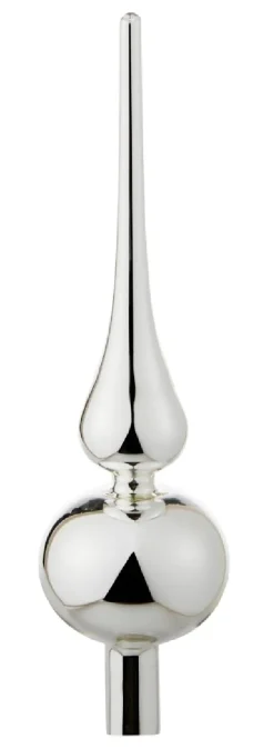 NANU-NANA Weihnachtsbaumschmuck*Baumspitze, Silber Glänzend, 25 Cm