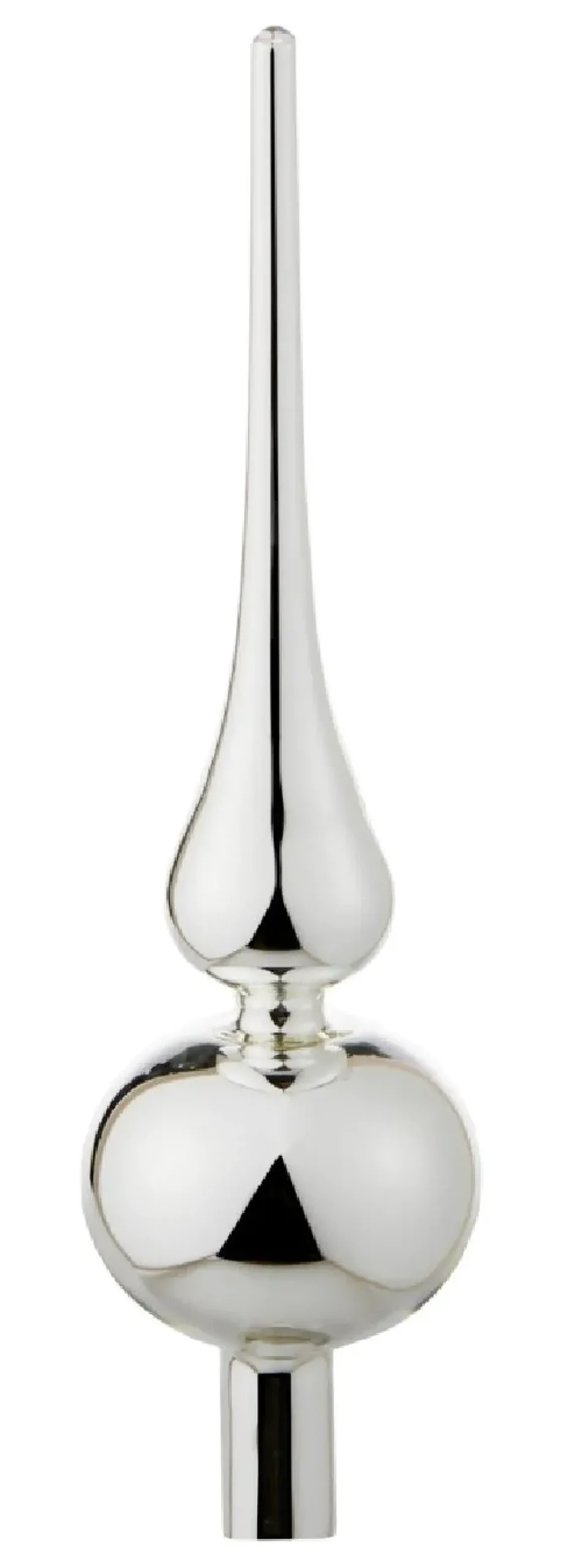 NANU-NANA Weihnachtsbaumschmuck*Baumspitze, Silber Glänzend, 25 Cm