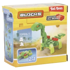 NANU-NANA Geschenkideen|Spielzeug*Bausteine-Set Dino 2in1, 4 Bein