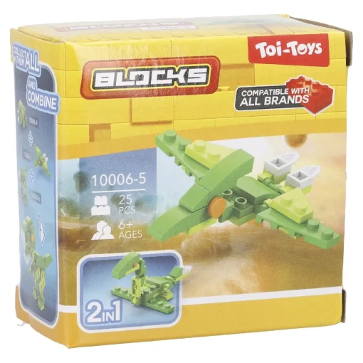 NANU-NANA Geschenkideen|Spielzeug*Bausteine-Set Dino 2in1, Flug