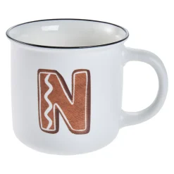 NANU-NANA Küche|Nikolaus*Becher Buchstabe/Lebkuchen, N, 380 Ml