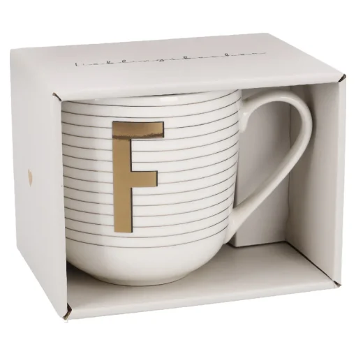 NANU-NANA Küche|Weihnachtsbecher*Becher Buchstabe/Streifen, F, 450 Ml