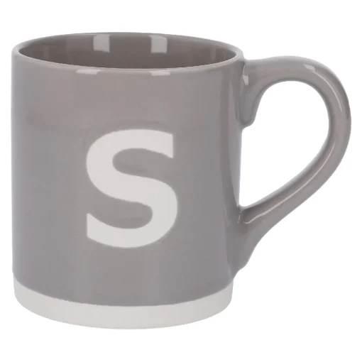 NANU-NANA Küche*Becher Buchstabe/Uni, S/grau, 440 Ml